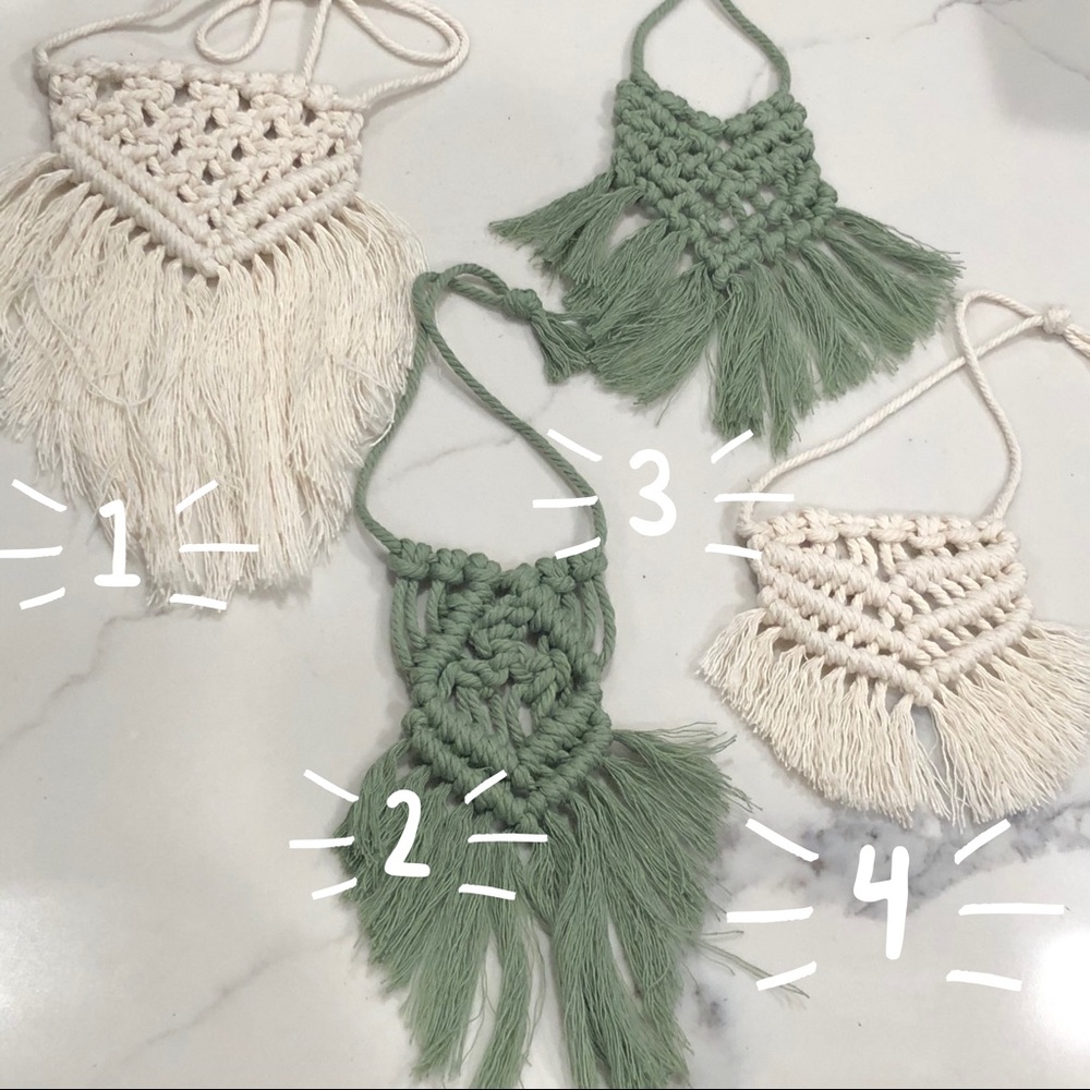 COPY - Macrame Rearview Mirror Hanging / Mini Mac…